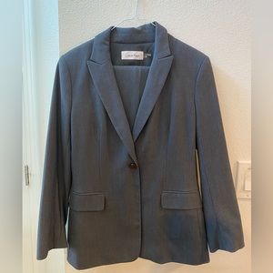 Calvin Klein Gray Pants Suit Set